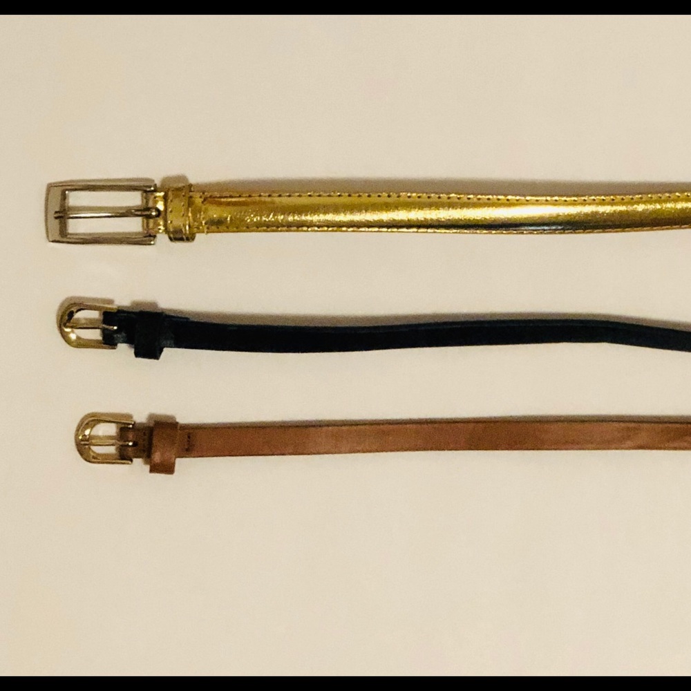 Black belt. Brown Belt. Gold Belt.